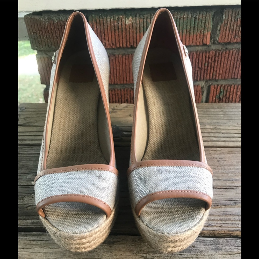 Tory Burch Majorca Wedge Peep Toe Espadrilles
